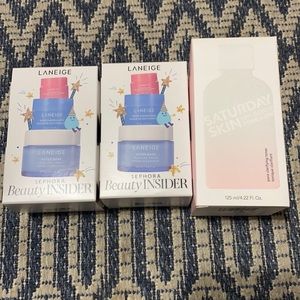 Laneige 3 piece set and Saturday skin toner
